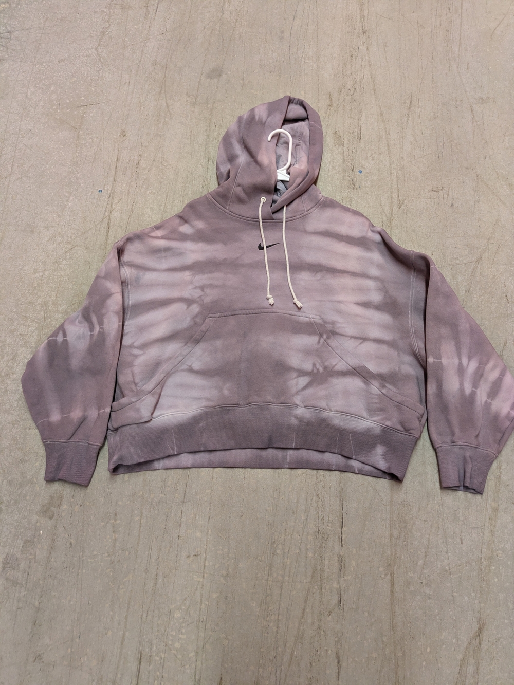 Nike Tie-Dye Mauve Cowl Hoodie Sweater - Women's